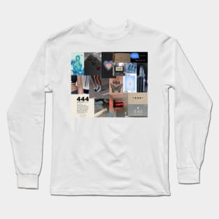 444 angel number aesthetic collage Long Sleeve T-Shirt